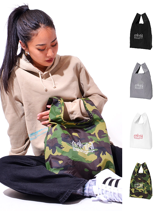Manhattan,Portage,マンハッタンポーテージ,トートバッグ,エコバッグ,折りたたみ,コンパクト,ブランド,コンビニサイズ,レジ袋,MP1367-PKB