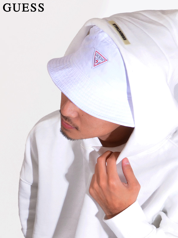 GUESS,ゲス,ハット,バケットハット,レディース,メンズ,ユニセックス,ブランド,おしゃれ,かわいい,Twill,Bucket,Hat,LOGO,195-115004
