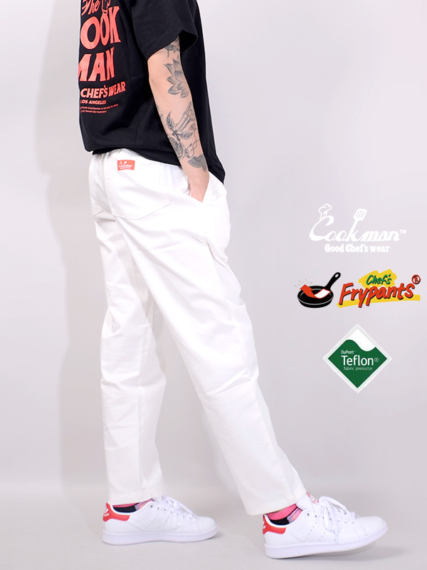 COOKMAN,クックマン,シェフパンツ,chef,pants,メンズ,レディース,Chef's,Frypants,フライパンツ,テフロン加工,白,コックマン,231-01806