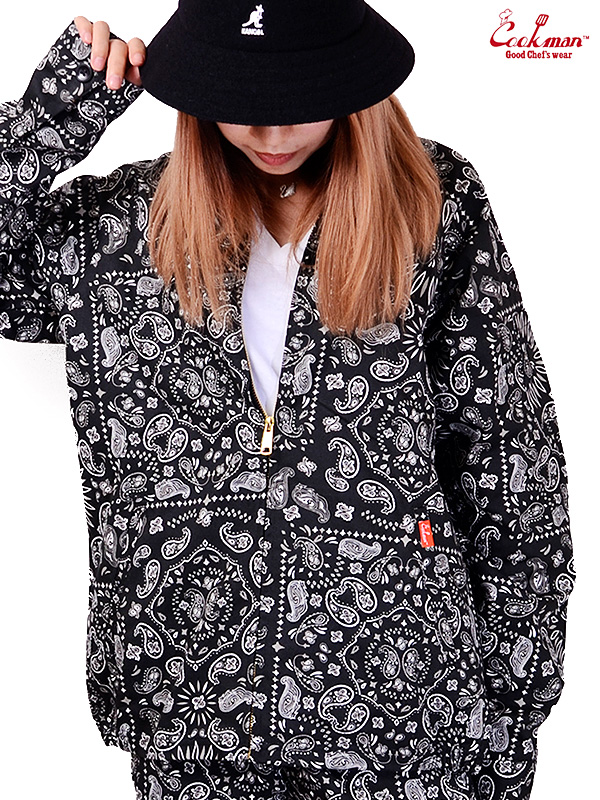 COOKMAN,クックマン,ジャケット,メンズ,レディース,ユニセックス,おしゃれ,Delivery,Jacket,ブラック,ペイズリー,コックマン,231-03434