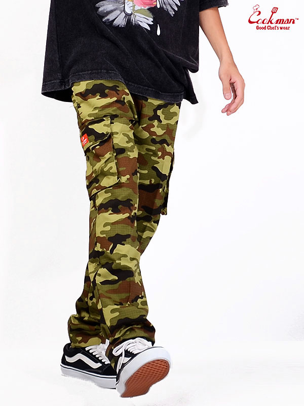 COOKMAN,クックマン,シェフパンツ,chef,pants,メンズ,レディース,ユニセックス,Cargo,Pants,Woodland,Camo,カーゴパンツ,231-03826
