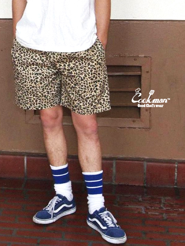 COOKMAN,クックマン,シェフパンツ,ショートパンツ,Chef,Short,Pants,Leopard,ショーパン,ハーフパンツ,コックマン,レオパード,231-83992