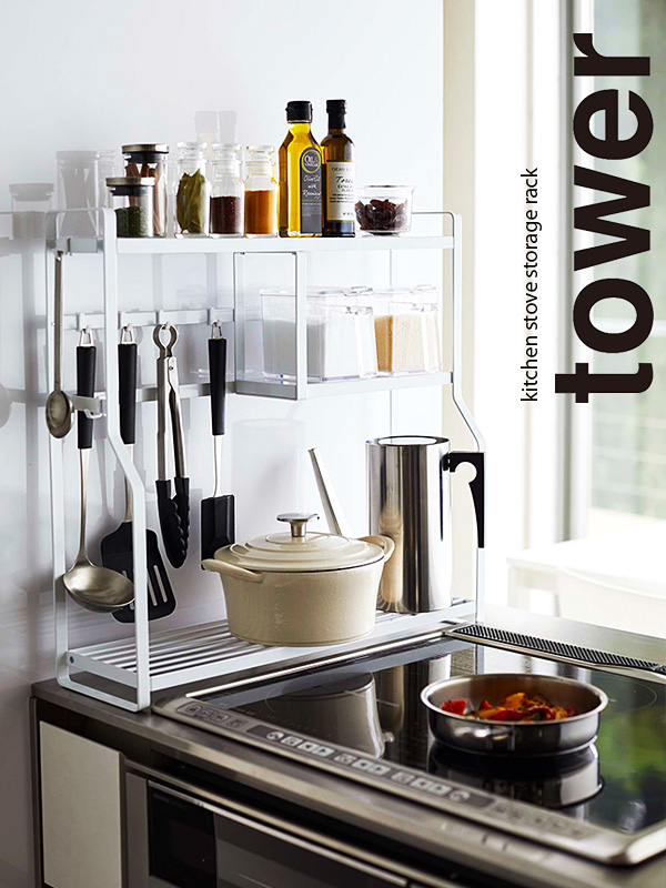 山崎実業　tower 食器ラックキッチンラック tower ｜ 折り畳み水切りラック タワー L ｜ 山崎実業