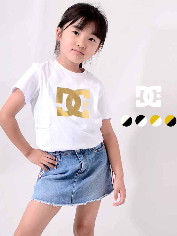 DC,SHOES,ディーシ―,シューズ,Tシャツ,キッズ,半袖,女の子,男の子,ユニセックス,ジュニア,綿100,ロゴ,プリント,20,KD,STAR,SS,7126J069