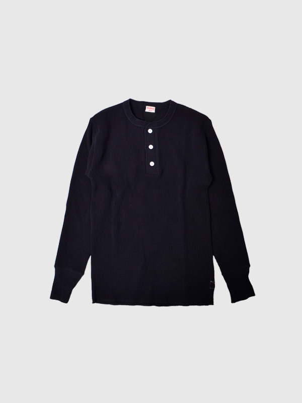 Healthknit ヘルスニット ヘンリーネック スーパー ヘビー ワッフル Tシャツ メンズ レディース 厚手 ワッフルT サーマル 肉厚 無地 長袖 シンプル 990 #990 Healthknit ヘルスニット ヘンリーネック スーパー ヘビー ワッフル T