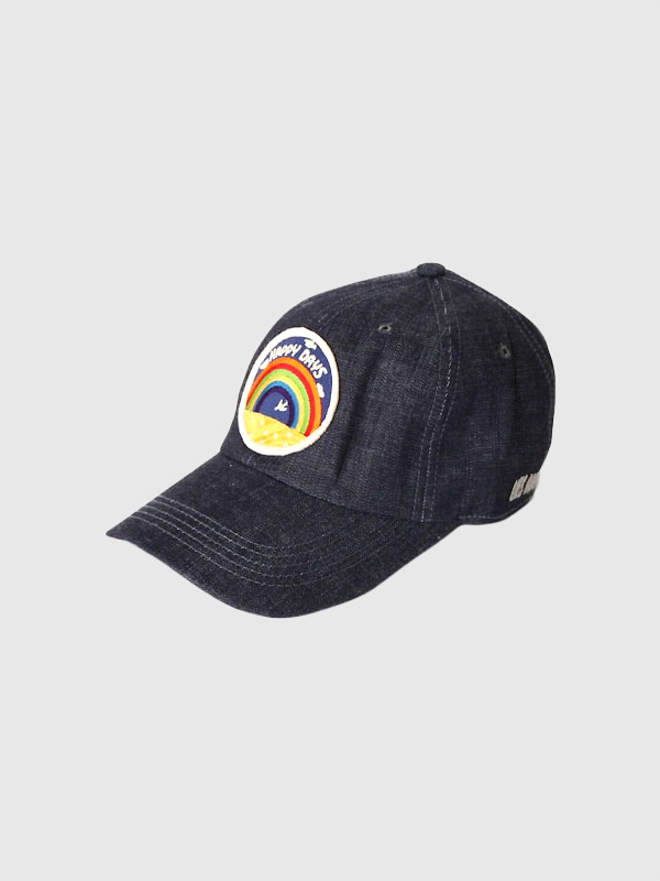 濃紺ウエスUESデニム×レザーキャップ帽子メンズL日本製アメカジ UES ウエス デニム デニムキャップ キャップ レディース メンズ