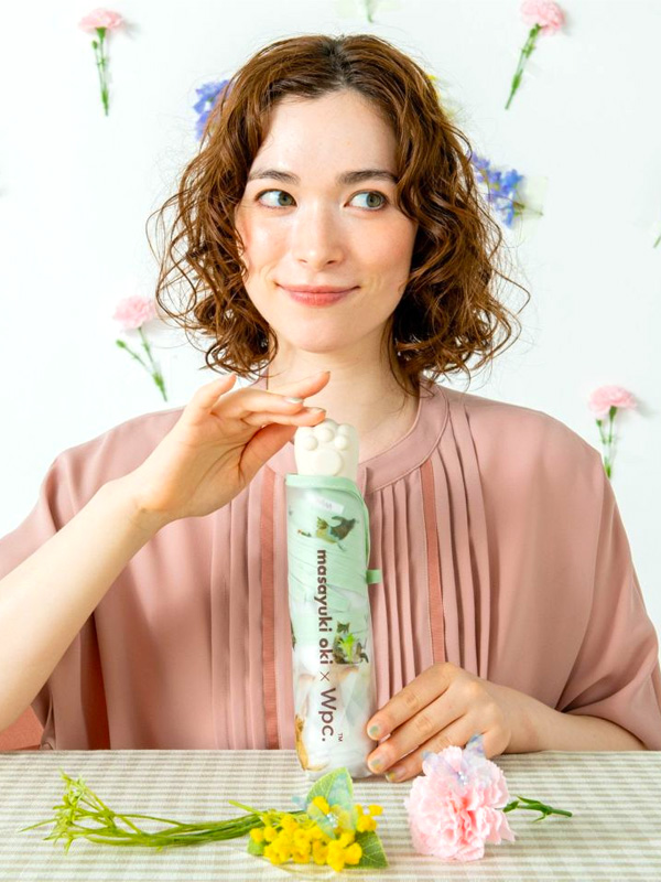 Wpc,折りたたみ傘,レディース,メンズ,ビニール傘,可愛い,オシャレ,かわいい,キラキラ,インスタ,SNS,ネコ,猫,肉球,手元,PT-OM-005-002