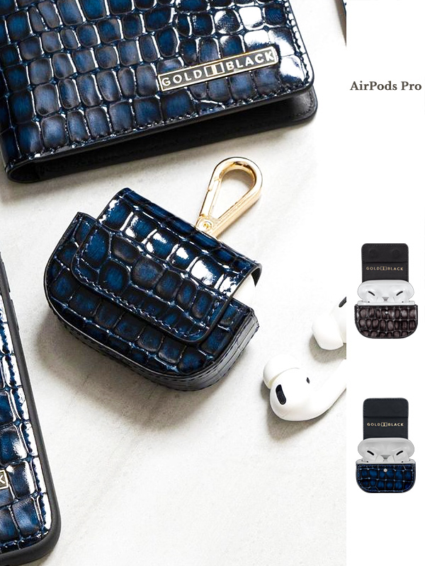 taroページ　クロコダイル　イヤホンケース クロコダイルデザインレザーケース【AirPods（エアーポッズ