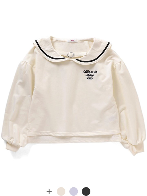 ALGY,アルジー,Tシャツ,長袖,ベルトセーラーロンT,女の子,おしゃれ,かわいい,シンプル,小学生,中学生,裏毛,スウェット,G106903