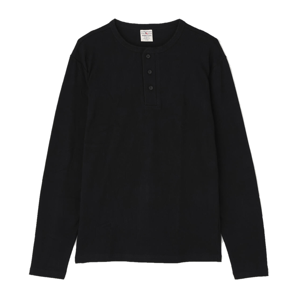 AVIREX,アビレックス,Tシャツ,ヘンリーネック,長袖,デイリーウェア,RIB,HENLEY,NECK,L/S,T-SHIRT,リブ,7834930020,6153482