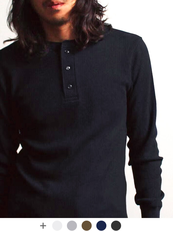 ネコポス送料無料】AVIREX アビレックス Tシャツ ヘンリーネック 長袖