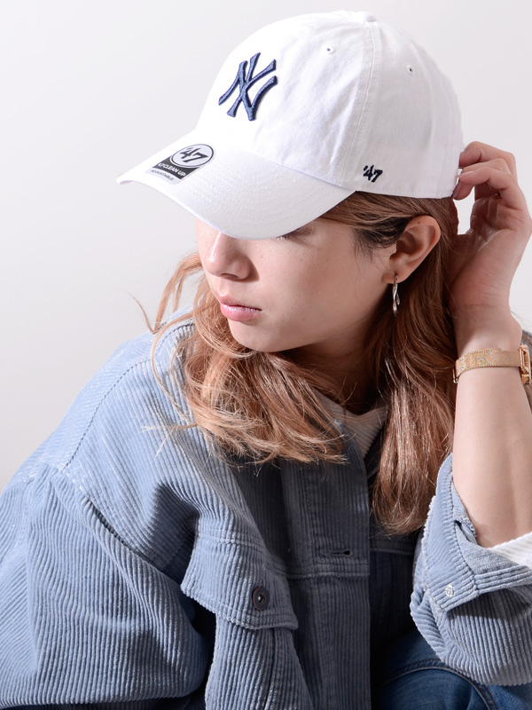47Brand,フォーティセブン,キャップ,メンズ,レディース,Yankees,47,CLEAN,UP,White,ヤンキース,クリーンナップ,MLB00611,B-RGW17GWS-WHN