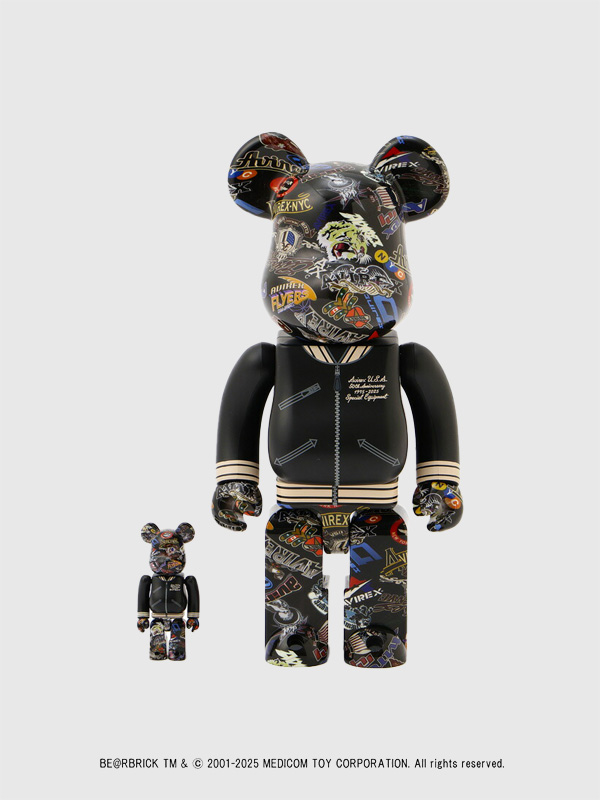 BE@RBRICK,AVIREX,50th,VARSITY,100%,&,400%,ベアブリック,アビレックス,アヴィレックス,50周年記念,バーシティ,7835970018