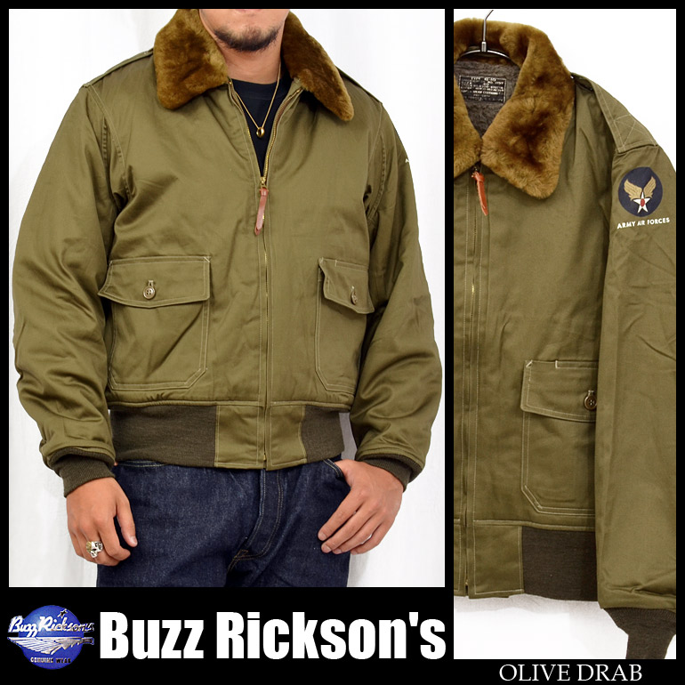 極美品✨Buzz Rickson's フライトジャケット カーキ ボア バズリクソンズ B-10 【送料無料】 BUZZ RICKSON'S フライト