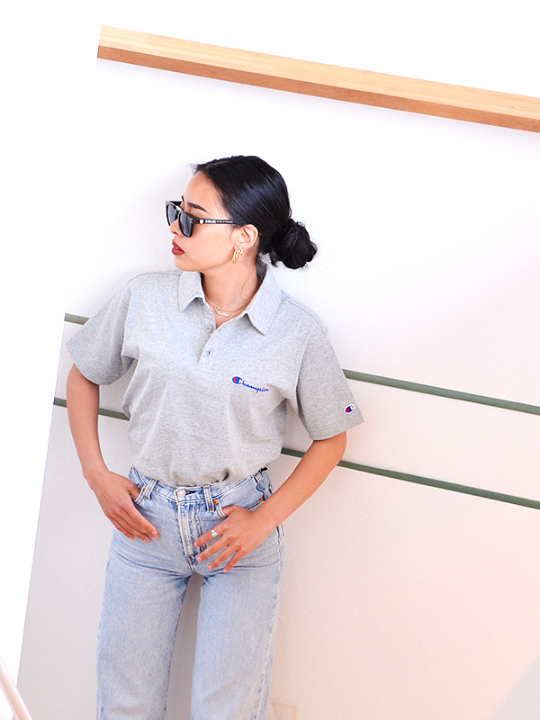 CHAMPION,チャンピオン,ポロシャツ,レディース,メンズ,ユニセックス,半袖,綿100%,おしゃれ,ゴルフ,ブランド,無地,ロゴ,C3-P306