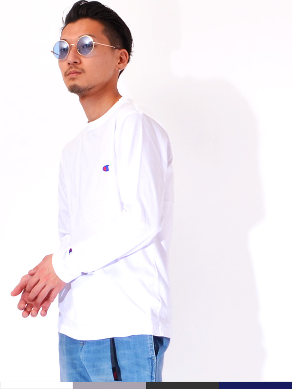 CHAMPION,チャンピオン,Tシャツ,レディース,メンズ,ユニセックス,長袖,綿100%,ブランド,ロゴ,Cロゴ,シンプル,ワンポイント,ロンT,C3-P401