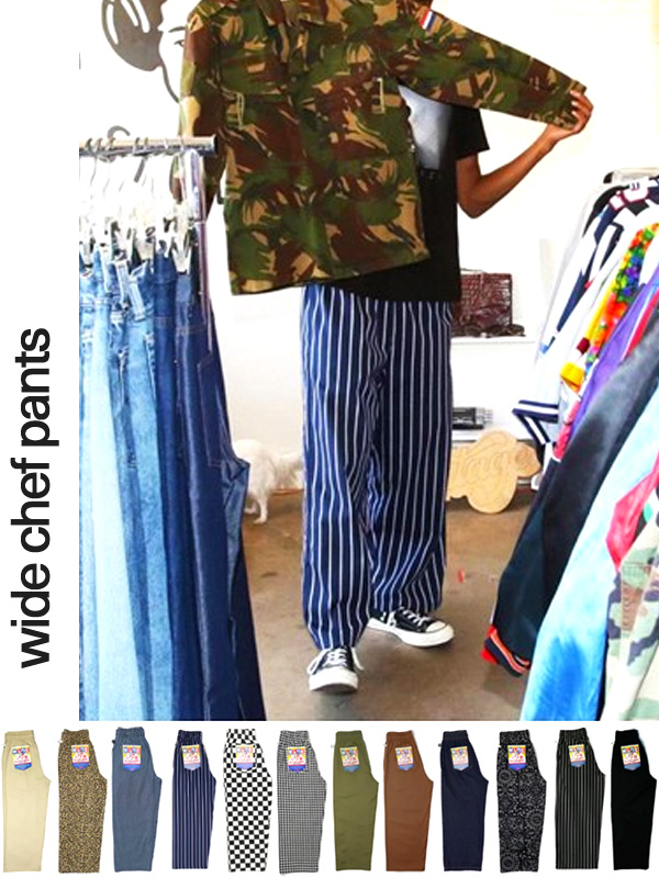 COOKMAN,クックマン,シェフパンツ,ワイドシェフパンツ,メンズ,レディース,デニム,ペイズリー,ストライプ,レオパード,231-118