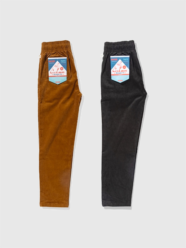 COOKMAN,クックマン,シェフパンツ,コーデュロイ,ウエイターパンツ,太畝,ストレートフィット,テーパード,コックマン,231-53821-53822