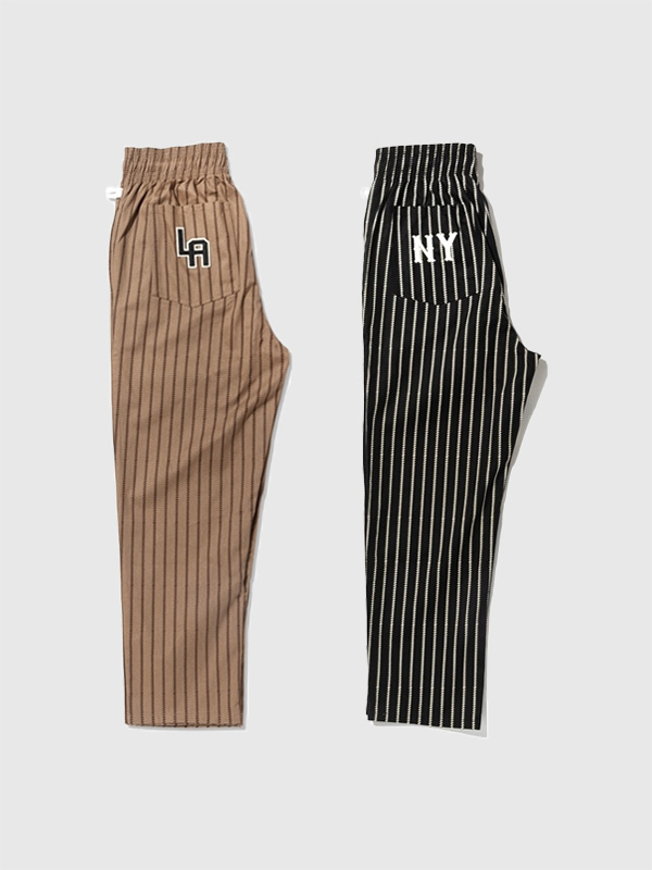 COOKMAN,クックマン,シェフパンツ,セミワイド,二グロ,リーグ,ワイド,Ball,Seam,Stripe,ロサンゼルス,ニューヨーク,131-53874-53875