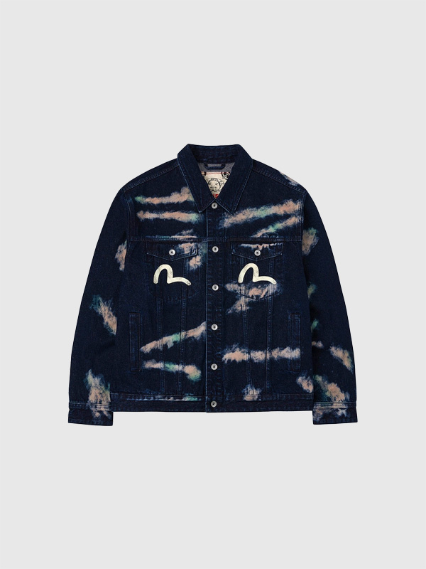 EVISU,エヴィス,ジーンズ,カモメ,タイダイ,エビス,デニムジャケット,Gジャン,ワイド,リラックス,2EAHTM5DJ1010