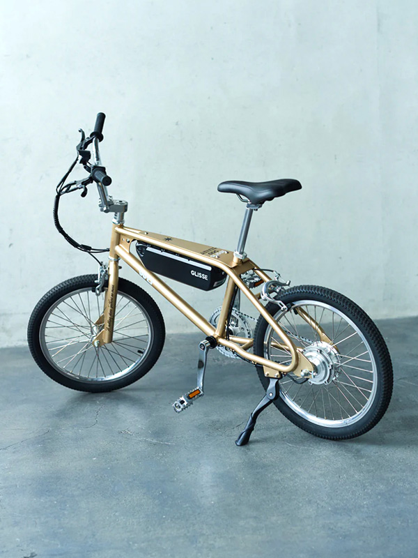 GDC,WO,BIKE,GLISSE,自転車,電動,BMX,20インチ,ホイール,ブロックタイヤ,シャンパン,ゴールド,GDCロゴ,8芒星,GD0536,GD0337