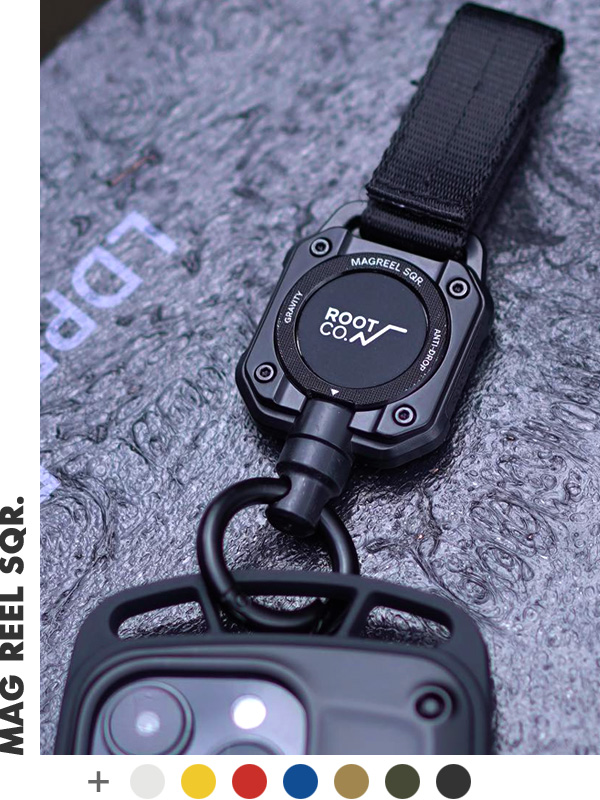 ROOT,CO,ルートコー,マグネット内蔵型,カラビナ,キーホルダー,キーリング,マグリール,登山,GRAVITY,MAG,REEL,SQR,GMRS-4435