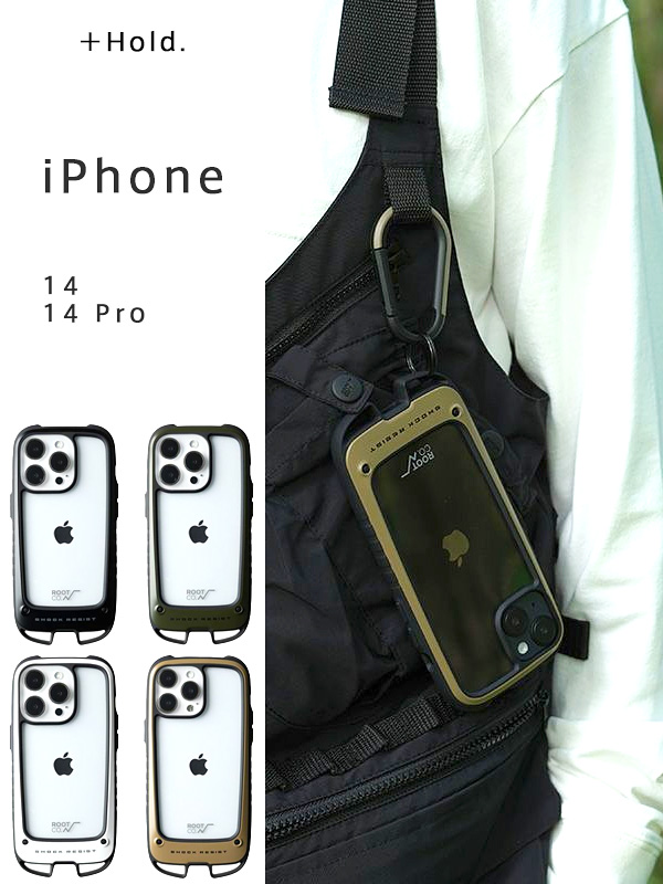 ROOT,CO,ルートコー,iPhone14,14pro,ケース,アイフォン14シリーズ,Shock,Resist,Case,+Hold,GSH-4324,GSH-4325