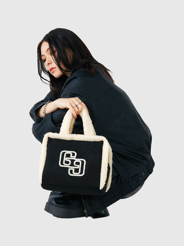 GYDA,ジェイダ,バッグ,フェイクムートン,ショルダー,トート,GGロゴ,サガラ刺繍,2WAY,GY-B151