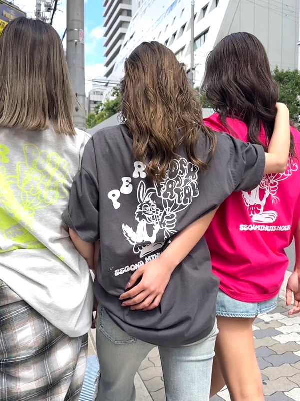 GYDA,BALLOON,BUNNY,BIG,Tシャツ,ジェイダ,Tシャツ,半袖,ロゴ,シンプル,おしゃれ,かわいい,ゆったり,大き目シルエット,072532710001