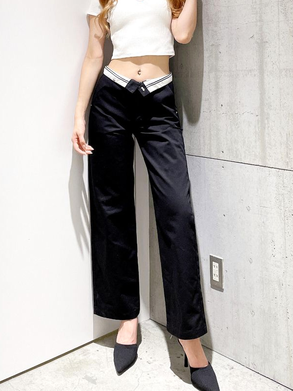 GYDA ジェイダ SIDE RIPPED GYDA ライン ワイドパンツ チノパン