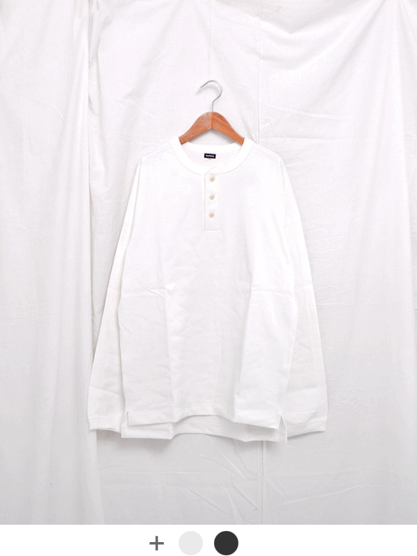 Healthknit,ヘルスニット,ヘンリーネック,長袖,メンズ,レディース,シンプル,無地,おしゃれ,かっこいい,ブラックレーベル,H2202M057