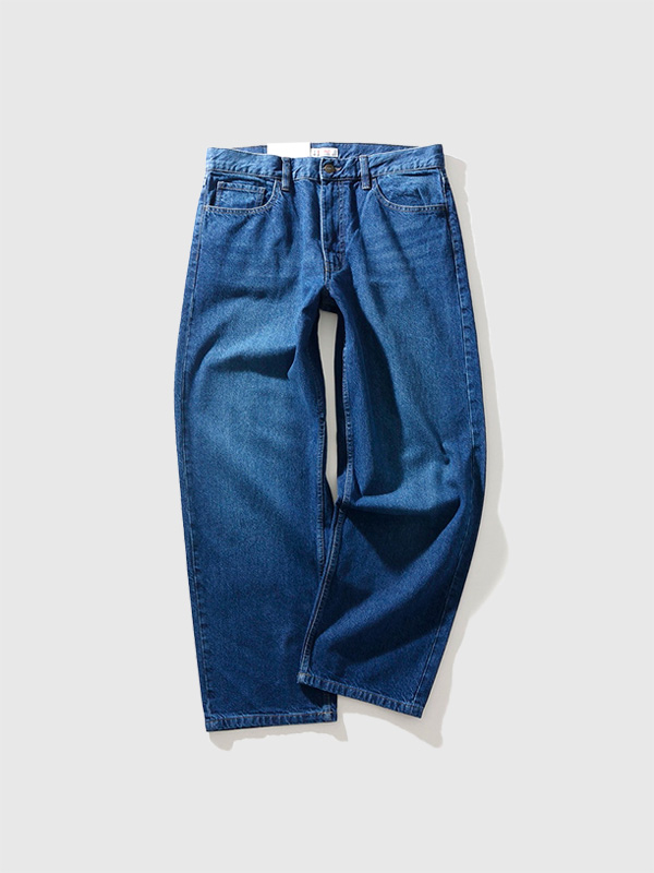 Hanes,ヘインズ,パンツ,デニム,ジーンズ,ワイド,ゆったり,薄手,ライトオンス,綿,100%,ワイド,フィット,5ポケット,66540,HLKD101