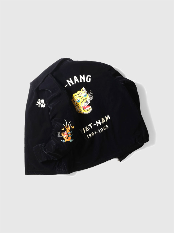 HOUSTON,ヒューストン,ジャケット,ベトジャン,メンズ,レディース,VELVETEN,VIETNAM,JACKET,TIGER,別珍,タイガー,ヘビ,髑髏,骸骨,虎,51381