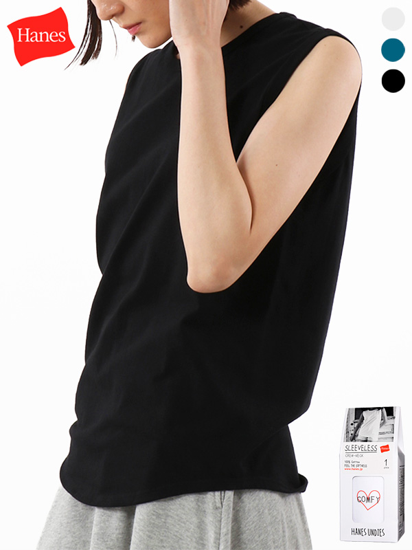 Hanes,ヘインズ,ノースリーブ,タンクトップ,レディース,HANES,UNDIES,アンディ―ズ,SLEEVELESS,CREW,NECK,スリーブレス,Tシャツ,HW3-M201