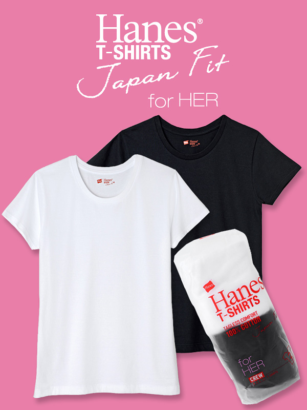 Hanes,ヘインズ,Tシャツ,ジャパンフィット,レディース,半袖,アソート,クルーネック,カジュアル,綿100%,2枚組,カットソー,HW5120-998