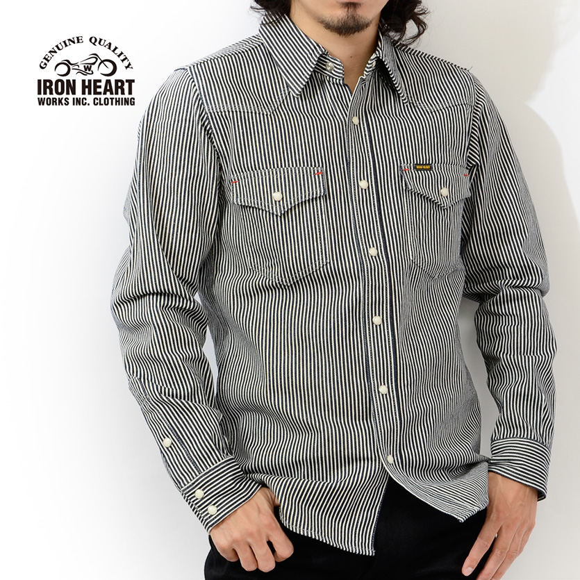 iron heart アイアンハート ヒッコリーシャツ アイアンハート IRON HEART シャツ ヒッコリー ストライプ