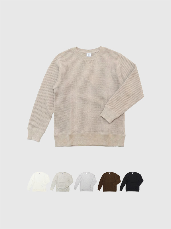 ファッション,通販,JEMORGAN,ジェーイーモーガン,ビッグ,ワッフル,サーマル,Tシャツ,長袖,厚手,ワッフルT,肉厚,無地,JB001-52