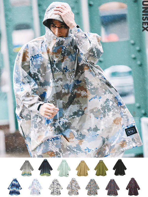 KiU,キウ,レインコート,レディース,メンズ,ポンチョ,防水,撥水,耐水,ゆったり,おしゃれ,かわいい,レインウェア,カッパ,K404