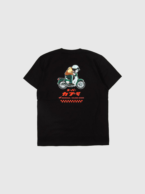 KOJIMA,GENES,児島ジーンズ,Tシャツ,HONDA,ホンダ,スーパー,カブ,コラボ,ウイングロゴ,刺繍,日本製,バイク,RNB6553,SUPER,CUB,T-SHIRT