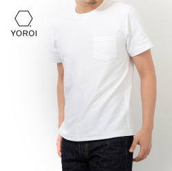 YOROI 鎧 Tシャツ 半袖 無地 ポケット ポケT 撚糸 当店オリジナル 461-706 日本製 アメカジ ○