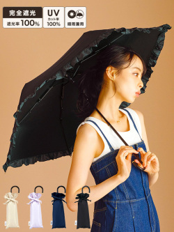 【新品未使用】Wpc. 日傘 (ブラック) 2way 完全遮光 Wpc 日傘 折りたたみ傘 晴雨兼用 完全遮光 完全UVカット 遮光率
