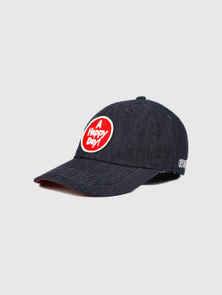 UES A Happy Day ダークデニムキャップ UES ウエス デニム デニムキャップ キャップ レディース メンズ