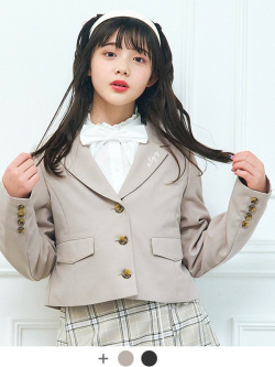 ALGY,アルジー,襟シシュウ,ジャケット,女の子,おしゃれ,かわいい,シンプル,130,140,150,子供服,ジュニア,XXS,XS,S,G102023