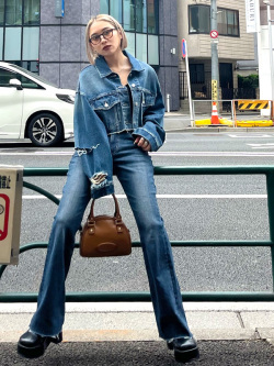 EMODA エモダ デニムパンツ レディース スーパーフィットフレア 