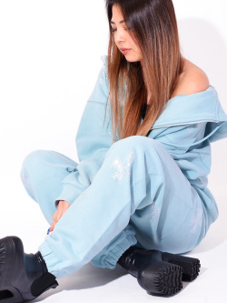 UNKNOWN アンノウン　BLUE RHINESTONE JOGGER UNKNOWN アンノウン BLUE RHINESTONE JOGGER