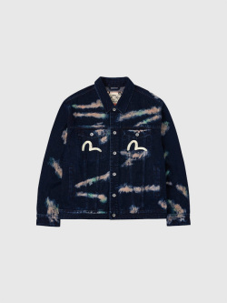 EVISU,エヴィス,ジーンズ,カモメ,タイダイ,エビス,デニムジャケット,Gジャン,ワイド,リラックス,2EAHTM5DJ1010