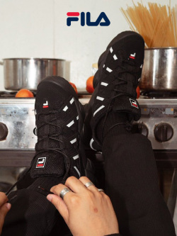 FILA,フィラ,スニーカー,レディース,メンズ,ユニセックス,黒,ブラック,厚底,SPAGHETTI,LOW,F0302-0014,5BM00262-014