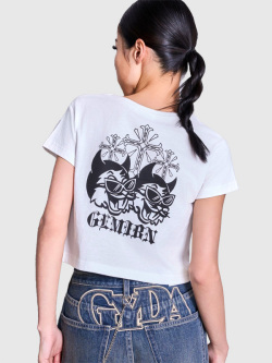 GYDA,ジェイダ,Tシャツ,半袖,GEMI,BUNNY,ショート,Tシャツ,ショート,シルエット,クロスモチーフ,セイクリッド,エッジ,072622703201