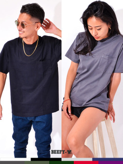 Hanes,BEEFY,ヘインズ,ビーフィー,Tシャツ,メンズ,レディース,半袖,黒,白,ユニセックス,大きいサイズ,綿100%,無地,ポケット,ポケT,H5190