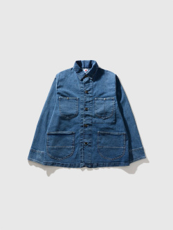 Hanes,ヘインズ,デニム,カバーオール,長袖,デニムジャケット,薄手,ライトオンス,ワーク,アメカジ,インディゴ,ライト,67110,HLKD502